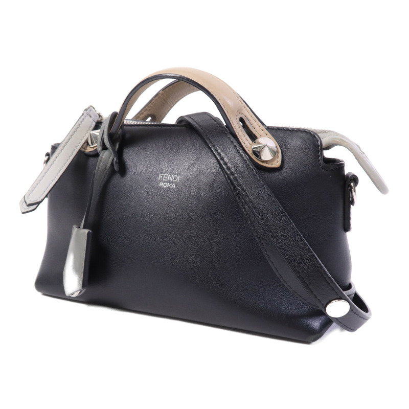 FENDI 牛皮皮革By the way mini銀扣手挽肩背兩用袋-2