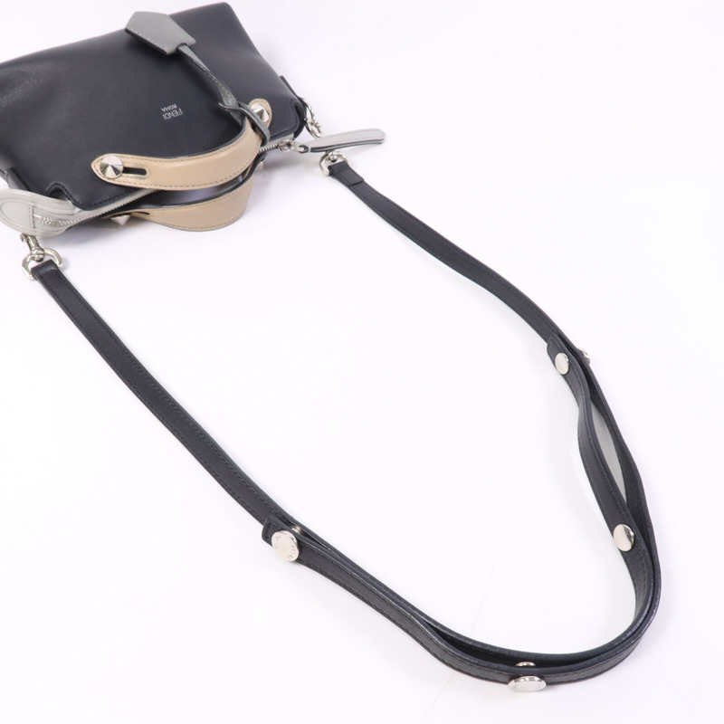 FENDI 牛皮皮革By the way mini銀扣手挽肩背兩用袋-8