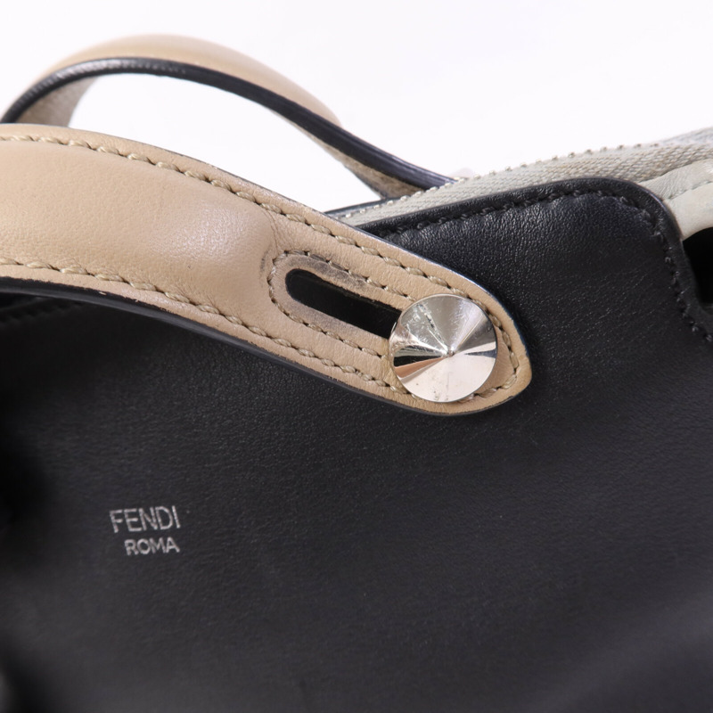 FENDI 牛皮皮革By the way mini銀扣手挽肩背兩用袋-14