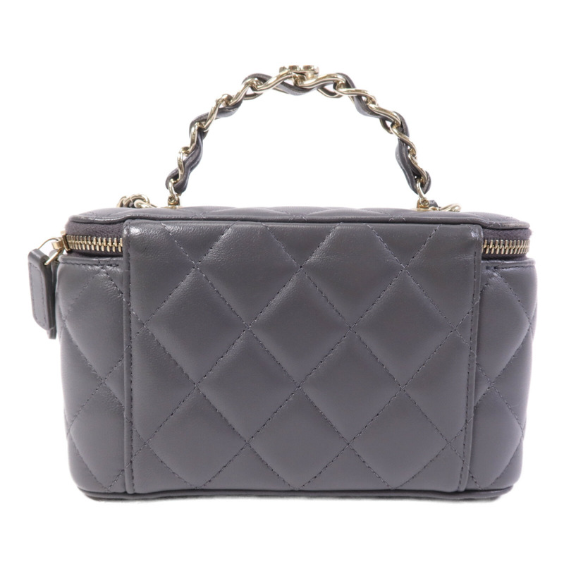 CHANEL 羊皮皮革Vanity Case金扣鏈帶肩背袋-1