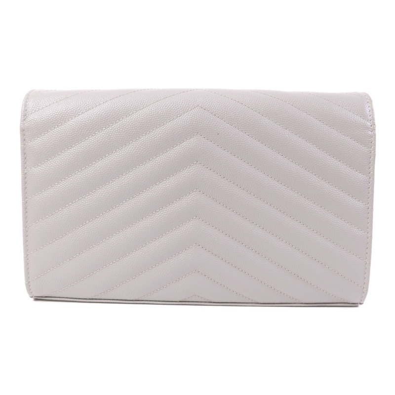 SAINT LAURENT 牛皮皮革Cassandre Envelope銀扣鏈帶肩背袋-1