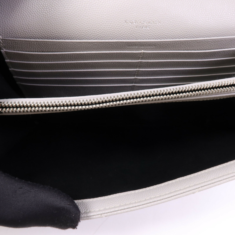 SAINT LAURENT 牛皮皮革Cassandre Envelope銀扣鏈帶肩背袋-4