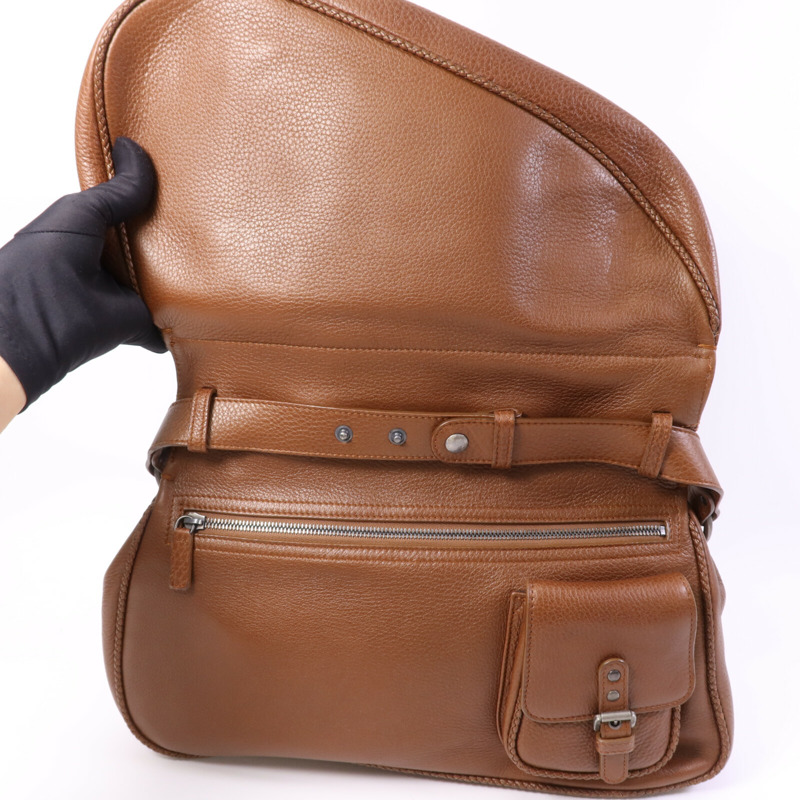 Dior 牛皮皮革Gaucho Saddle Bag肩背袋-18