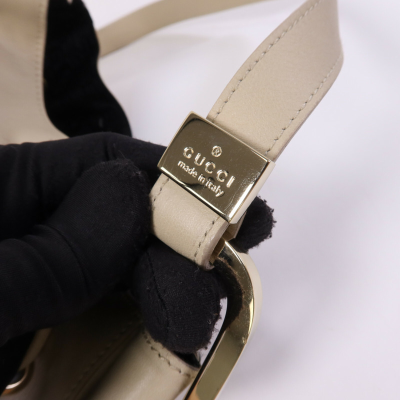 GUCCI 牛皮皮革Shoulder Bag金扣肩背袋-6
