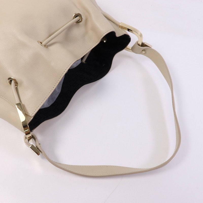 GUCCI 牛皮皮革Shoulder Bag金扣肩背袋-8