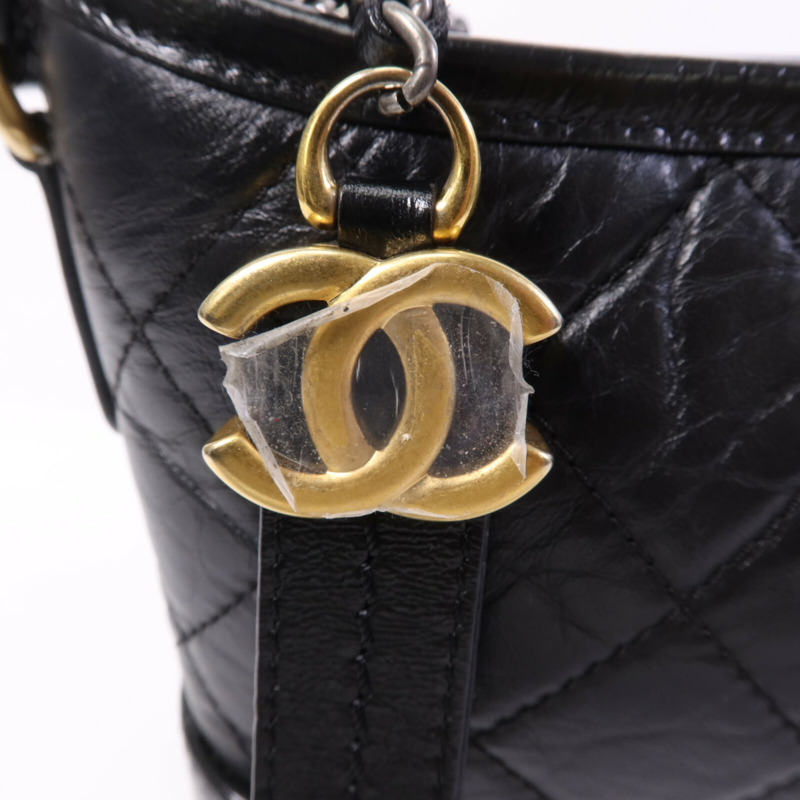 CHANEL 牛皮皮革Gabrielle Small鏈帶肩背袋-6