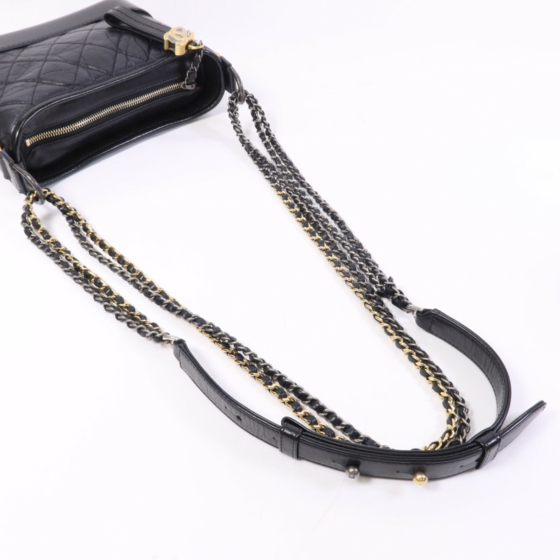 CHANEL 牛皮皮革Gabrielle Small鏈帶肩背袋-8