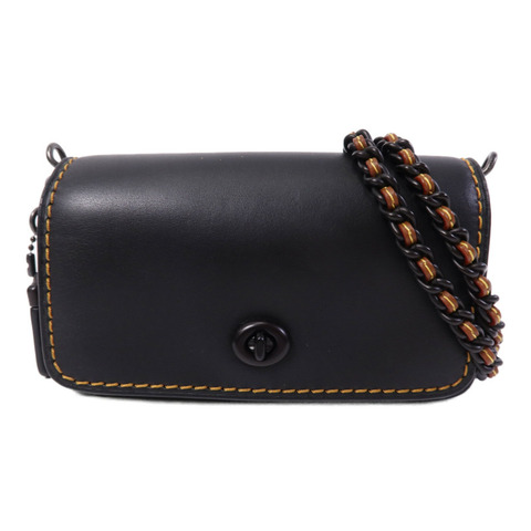 COACH 牛皮皮革Shoulder Bag鏈帶肩背袋