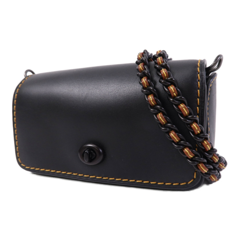 COACH 牛皮皮革Shoulder Bag鏈帶肩背袋-2