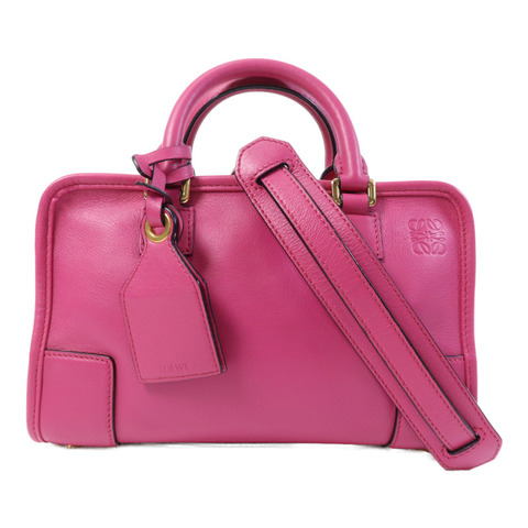 LOEWE 牛皮皮革Amazona金扣手挽肩背兩用袋