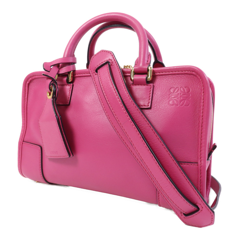 LOEWE 牛皮皮革Amazona金扣手挽肩背兩用袋-2