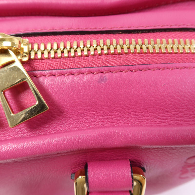 LOEWE 牛皮皮革Amazona金扣手挽肩背兩用袋-13