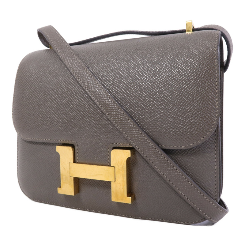HERMES Epsom皮革Mini Constance金扣肩背袋-2