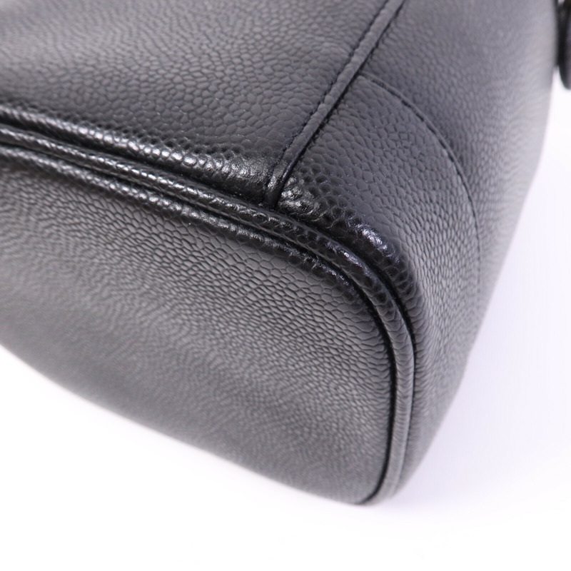 CHANEL 牛皮皮革Vintage Vanity Case金扣手挽袋-12