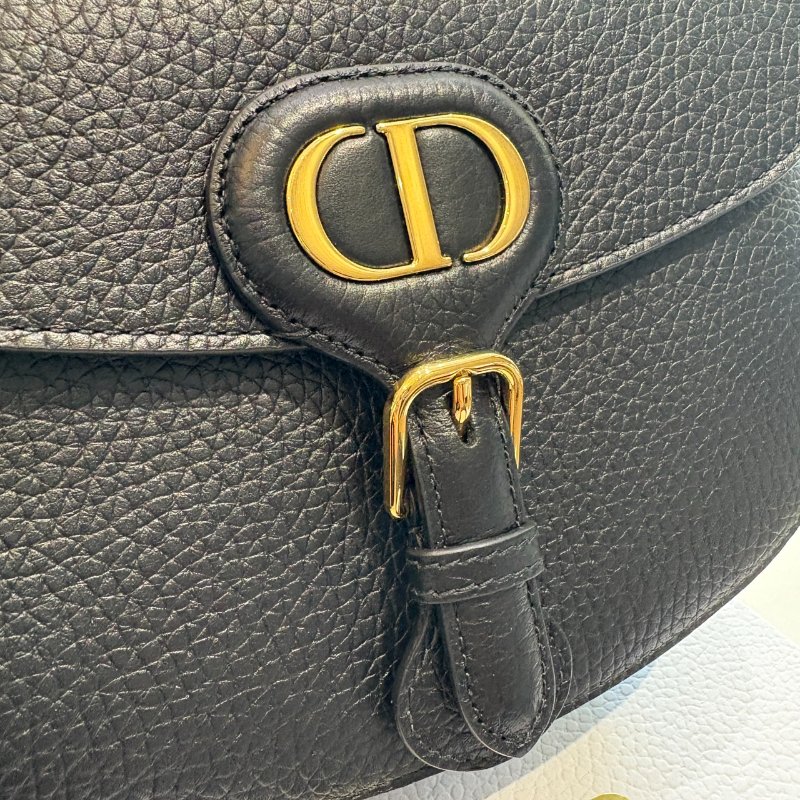*SHIHNA名牌精品* DIOR Bobby 中型黑色粒面小牛皮斜背包-2