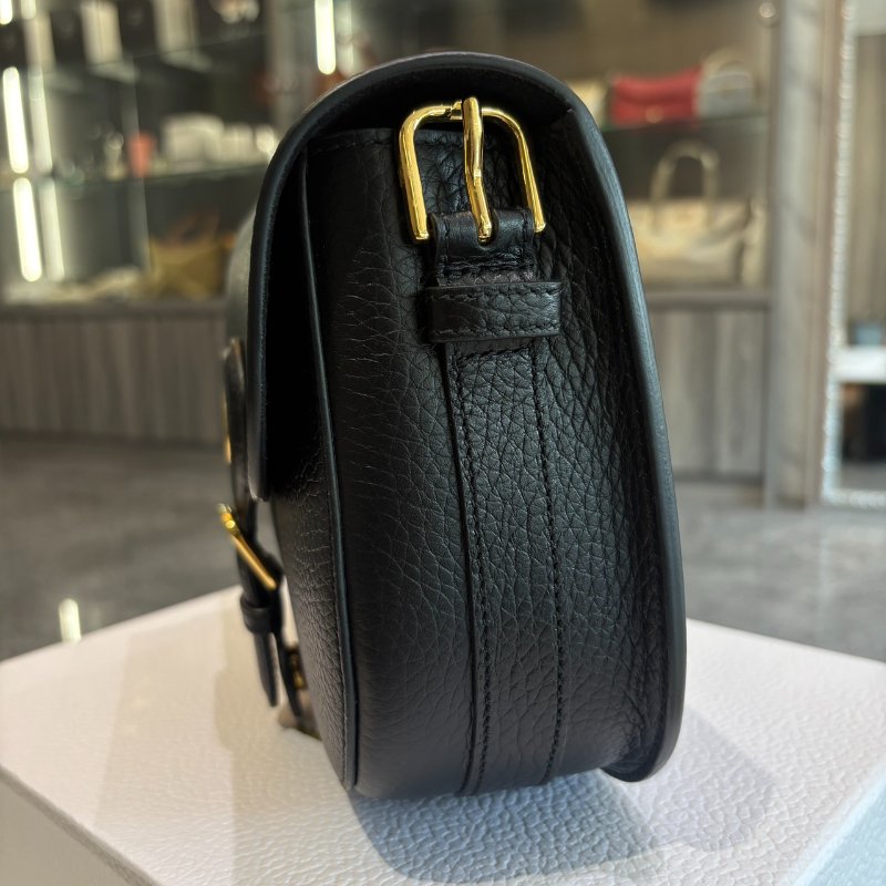 *SHIHNA名牌精品* DIOR Bobby 中型黑色粒面小牛皮斜背包-3