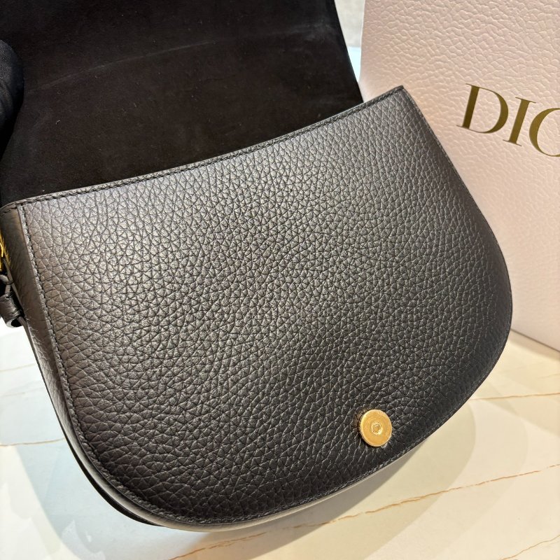 *SHIHNA名牌精品* DIOR Bobby 中型黑色粒面小牛皮斜背包-6