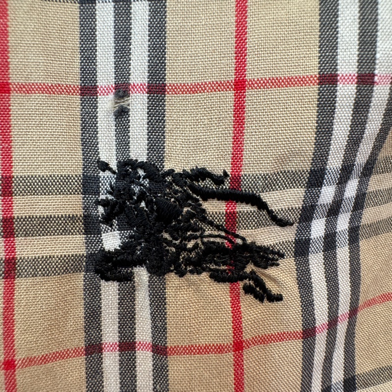 Burberry 七分袖格紋襯衫-6