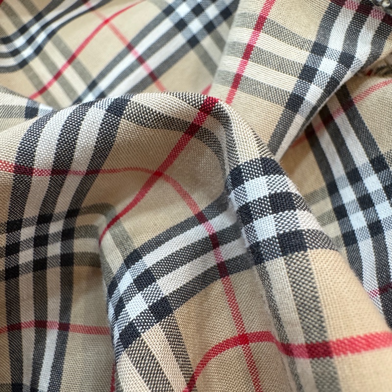 Burberry 七分袖格紋襯衫-18