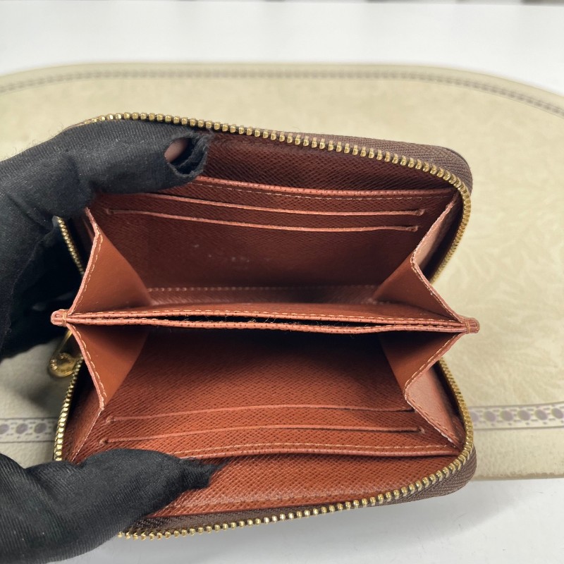 LV路易威登 經典老花短款拉鍊錢包卡包 內裡卡位多 卡位清晰 小巧精緻便攜-4