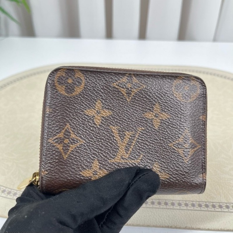 LV路易威登 經典老花短款拉鍊錢包卡包 內裡卡位多 卡位清晰 小巧精緻便攜-8