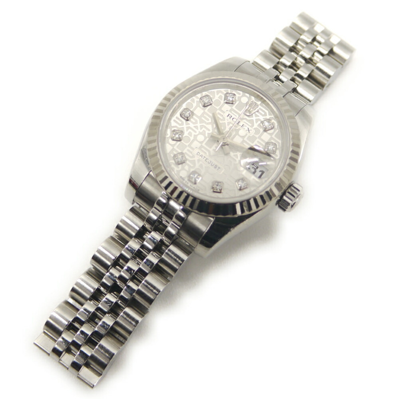 Rolex Datejust 179174G（D-序號），自動上鍊，10 鑽鑲嵌，電腦錶盤，女錶。-8