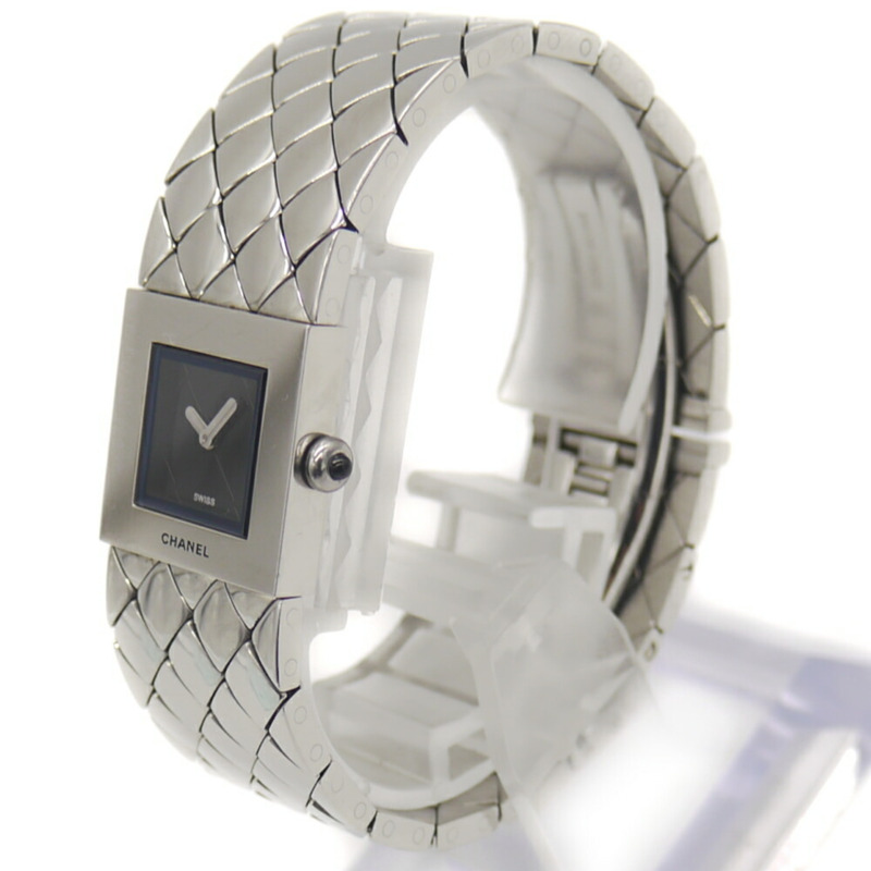 香奈兒 Matelassé 女士石英腕錶 H0009 黑色錶盤-1