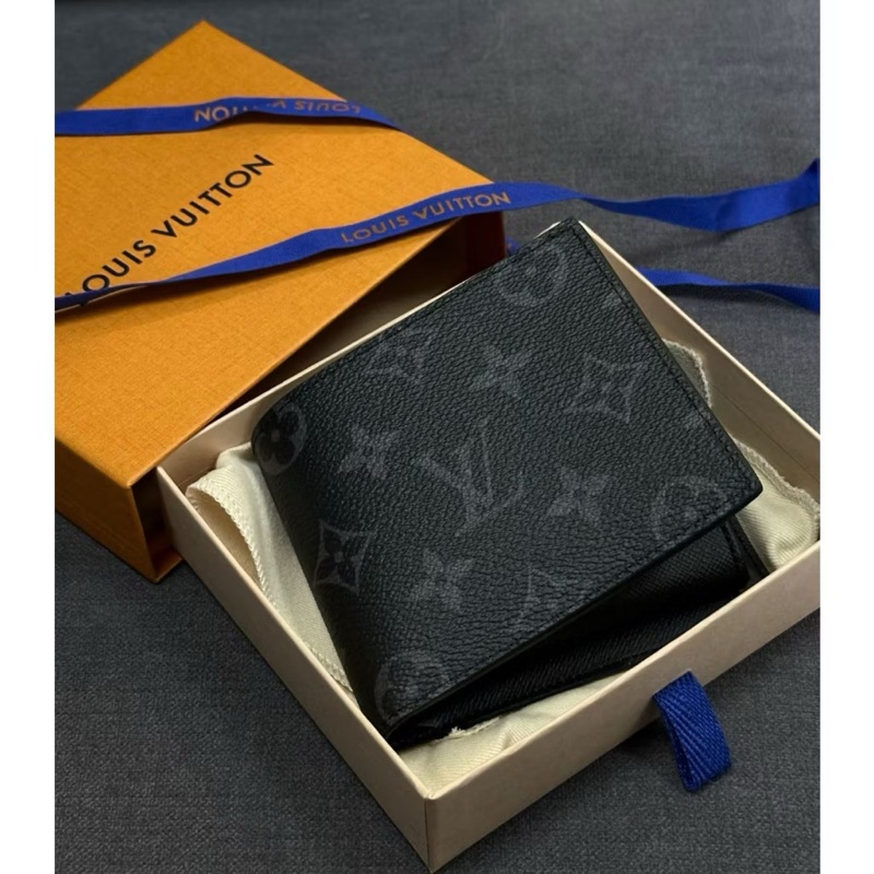 LV路易威登SLENDER 對開男用皮革短夾 六卡片夾層 M62294-1