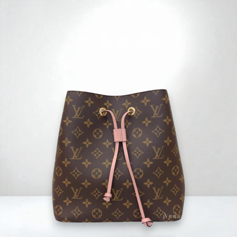 JS1319-LV NEONEO MM原花拼芭蕾粉色水桶包M44887-0