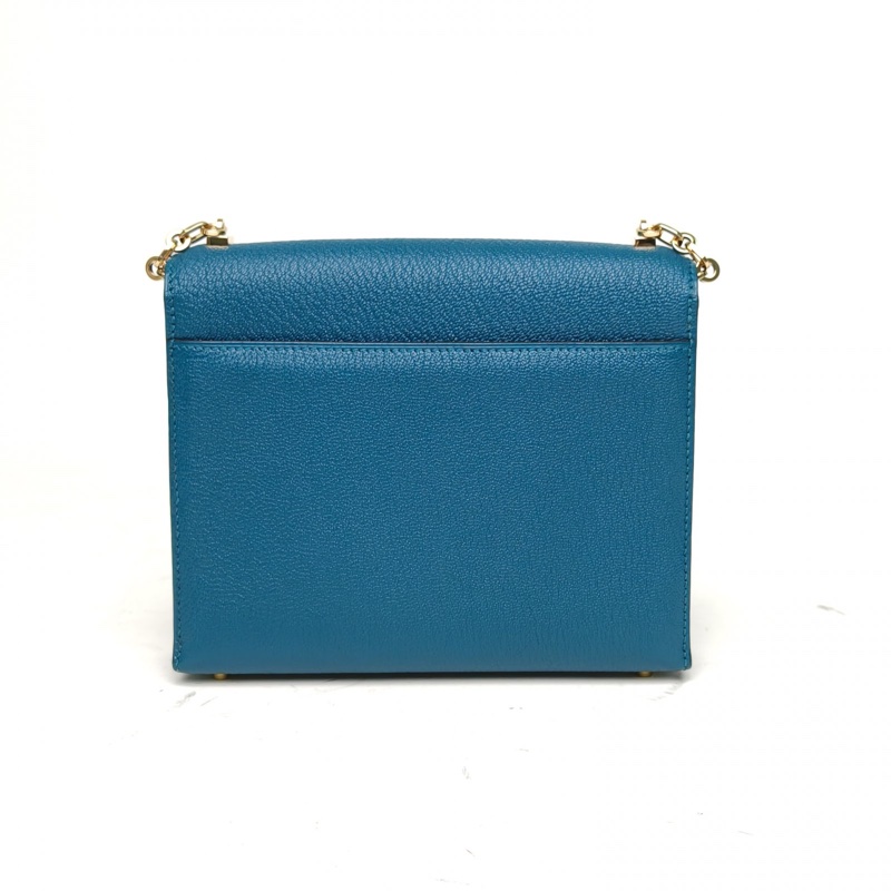 HERMES Verrou手槍包插銷包17博斯普魯斯綠山羊皮D刻金扣肩背包-2