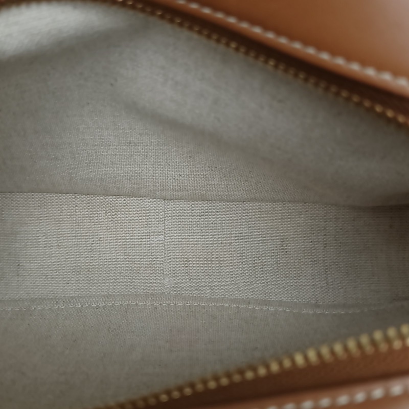 CELINE 棕色牛皮帆布凱旋門相機包斜挎包-5