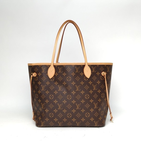 LOUIS VUITTON Neverfull中號31配子袋紅色內裏老花PVC金扣晶片肩背包