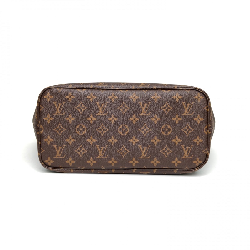 LOUIS VUITTON Neverfull中號31配子袋紅色內裏老花PVC金扣晶片肩背包-3