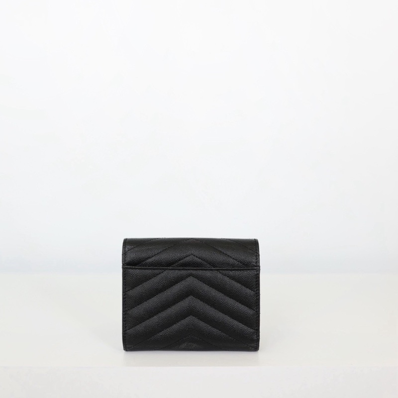 二手Ysl 經典短夾 淡金釦-6