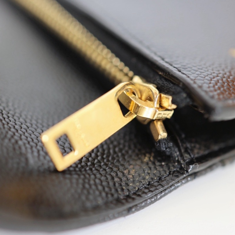 二手Ysl 經典短夾 淡金釦-14