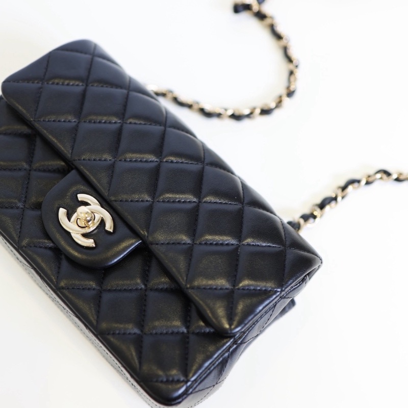 二手Chanel coco cf20淡金釦 晶片款-4