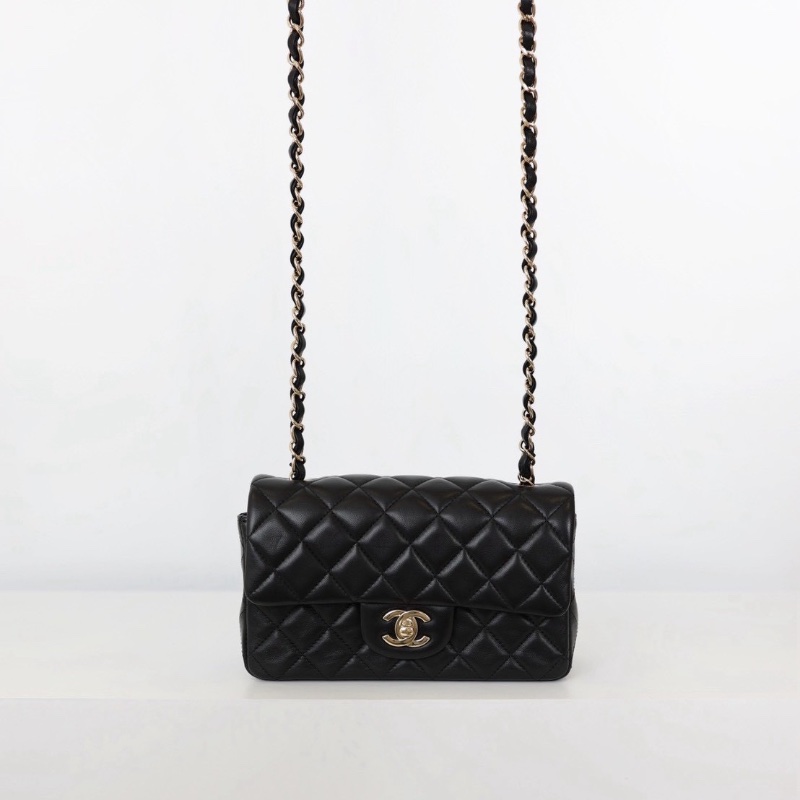 二手Chanel coco cf20淡金釦 晶片款-7