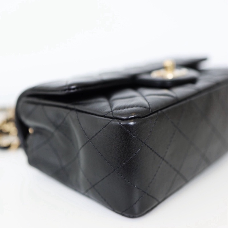 二手Chanel coco cf20淡金釦 晶片款-9