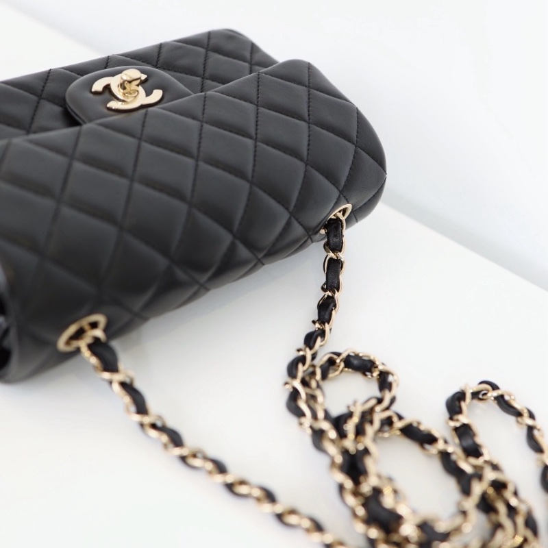 二手Chanel coco cf20淡金釦 晶片款-13