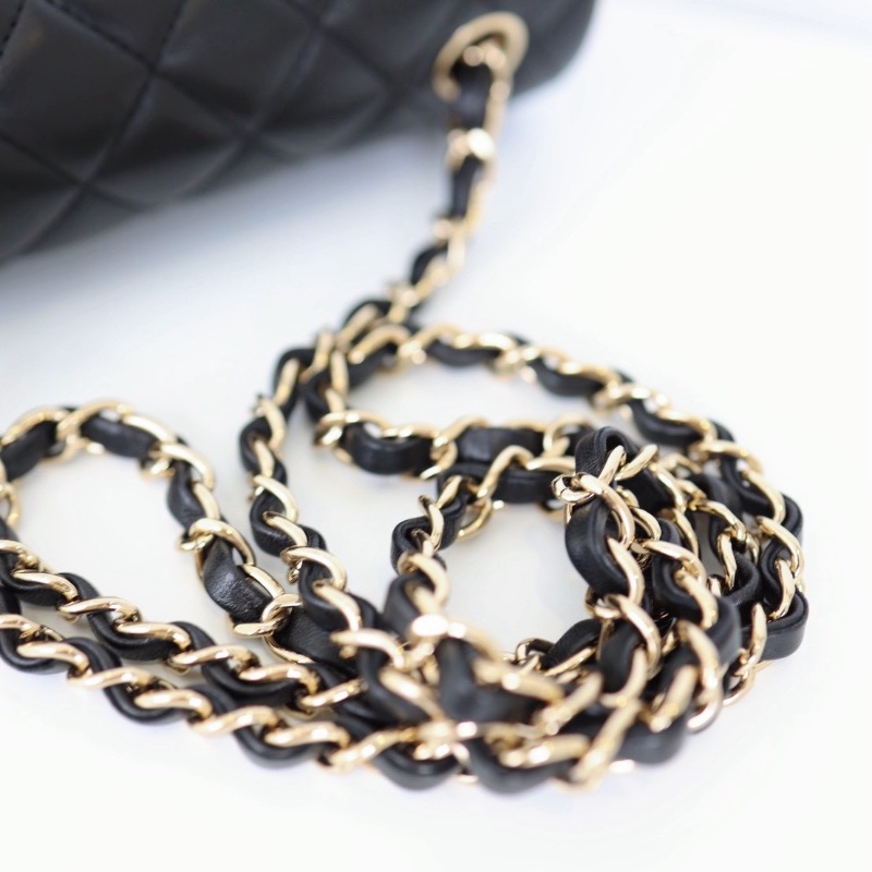 二手Chanel coco cf20淡金釦 晶片款-14