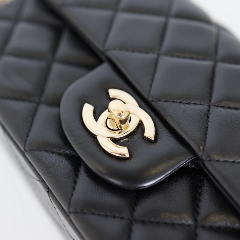 二手Chanel coco cf20淡金釦 晶片款-15