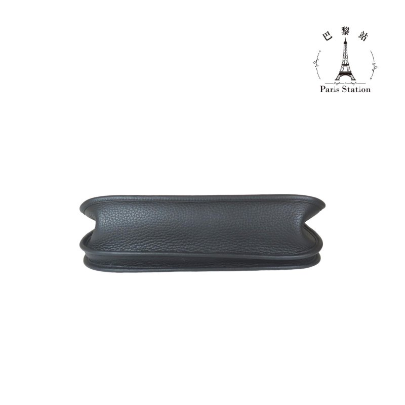 【巴黎站二手名牌專賣店】＊全新現貨＊HERMES 愛馬仕 真品＊K刻Evelyne 29 黑皮革銀釦肩背斜背包-2