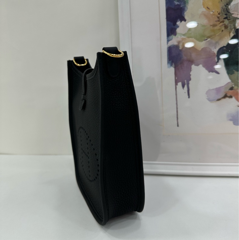 Hermes 愛馬仕 黑金mini evelyne mini 伊芙琳 W刻 全新有購證-4