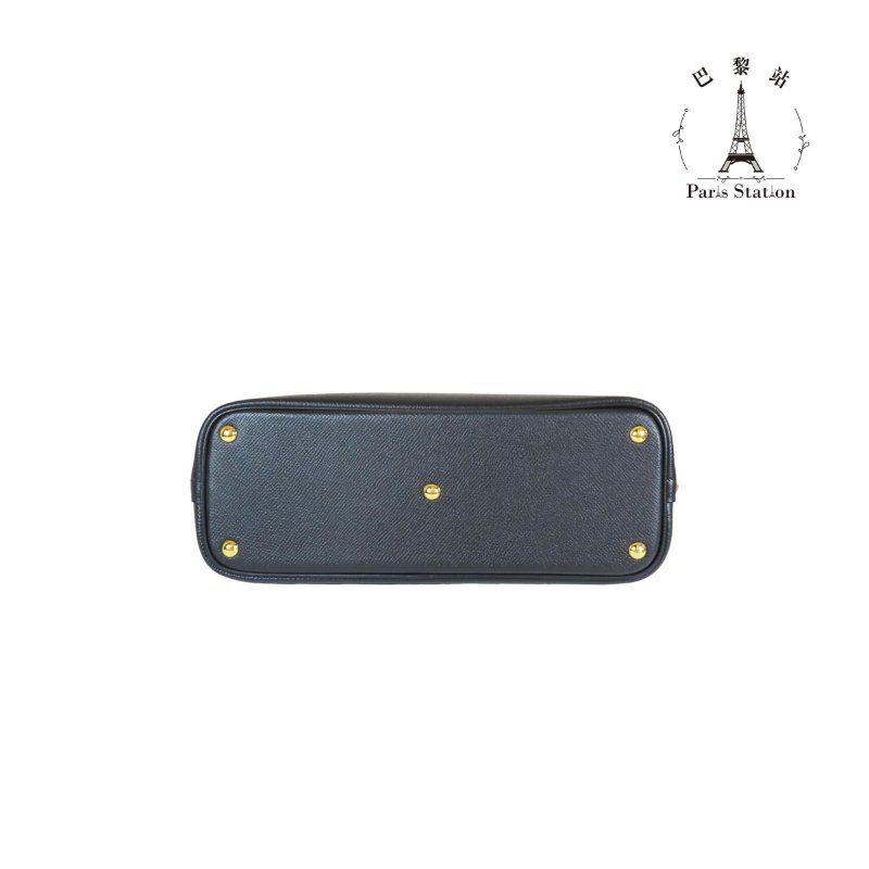 【巴黎站二手名牌專賣店】＊現貨＊HERMES 愛馬仕 真品＊C刻BOLIDE 25黑色金釦牛皮柏莉包 手提肩背斜背包-2