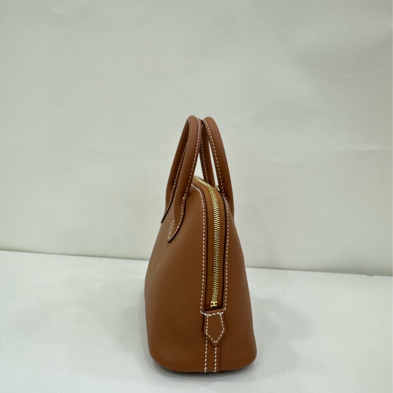 Hermes 愛馬仕 Mini Bolide mini 保齡球 金棕色金扣 G刻全新 有購證-3