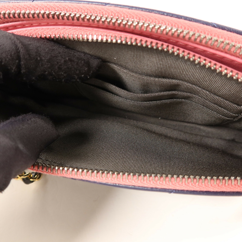 CHANEL 牛皮皮革Gabrielle Wallet On Chain鏈帶肩背袋-4