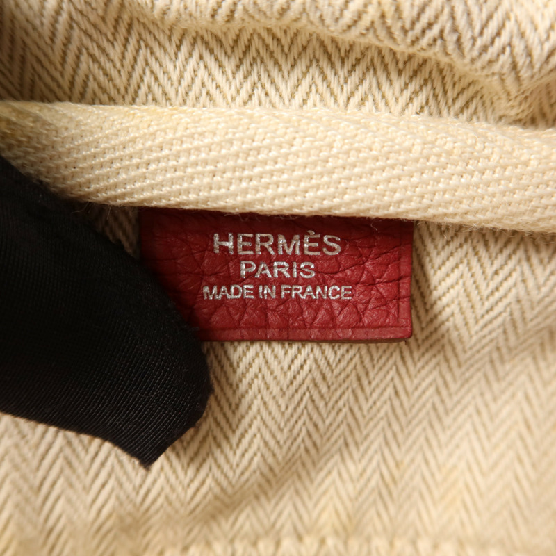 HERMES Clemence皮革Victoria銀扣手挽袋Rubis-6
