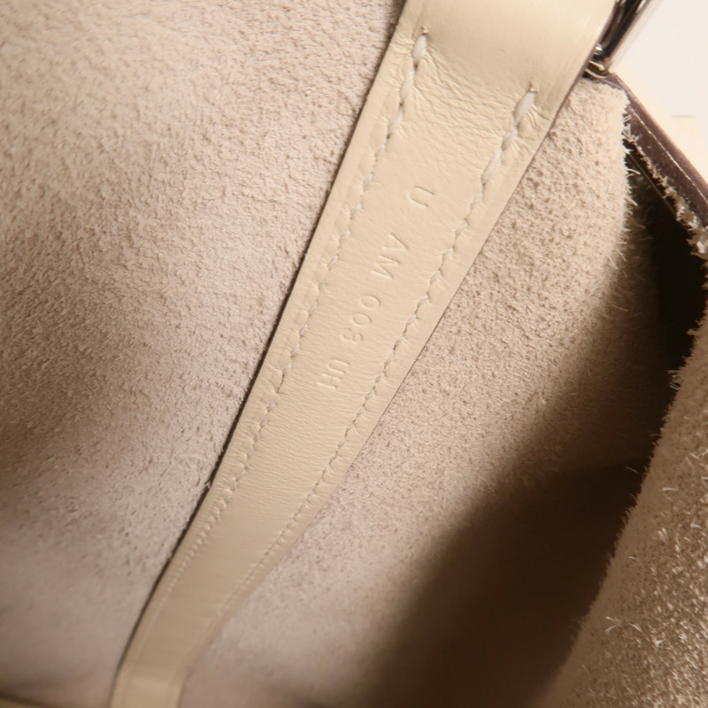 HERMES Swift皮革Picotin PM Lucky Daisy銀扣肩背袋Nata/Vert Comics-6