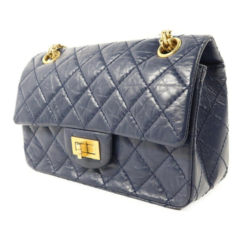 CHANEL 牛皮皮革2.55金扣鏈帶肩背袋-2