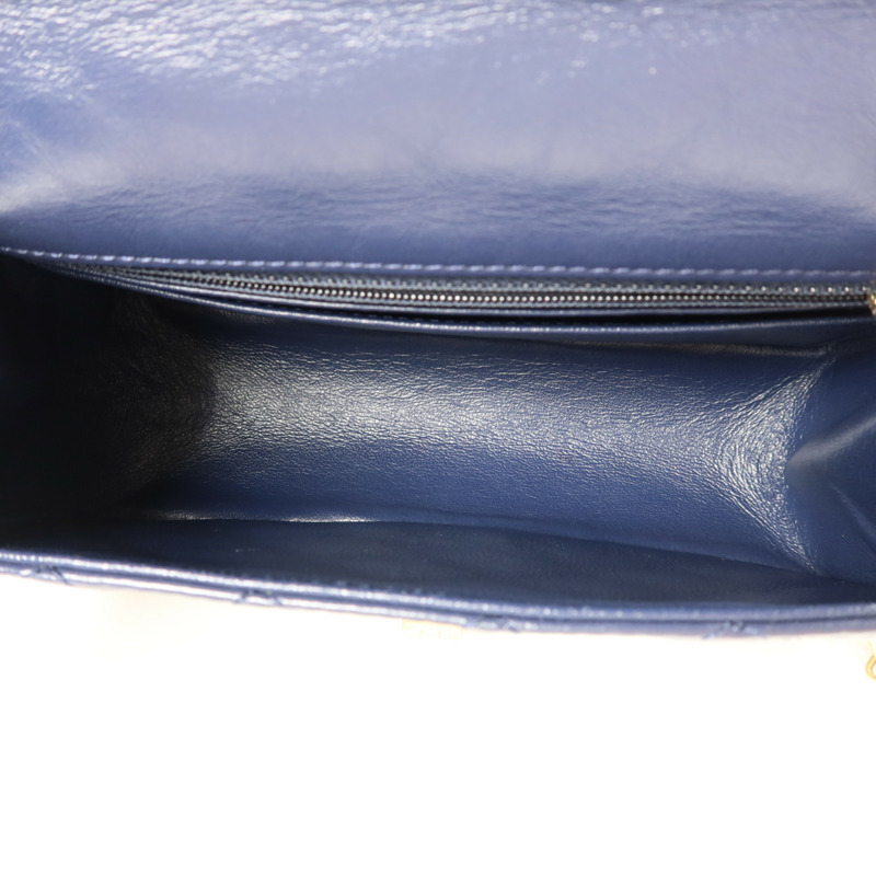 CHANEL 牛皮皮革2.55金扣鏈帶肩背袋-6